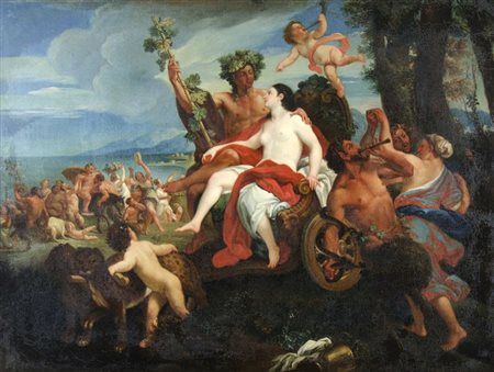 Maestro del XVIII secolo "Baccanale" cm. 74x99 - olio su tela foderata