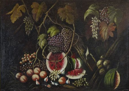 Ambito di Giovan Battista Ruoppolo 1629-1693 "Grande natura morta" cm....