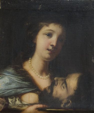 Maestro veneto del XVII secolo "Salomè con la testa di Battista" cm. 61x52 -...