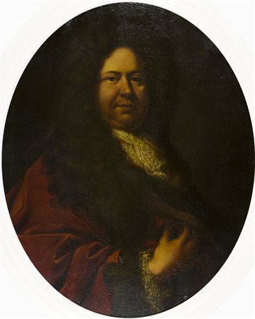 Maestro del XVII secolo "Ritratto maschile" cm. 88x73 - olio su tela foderata...