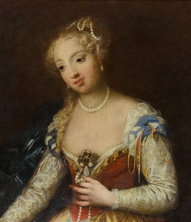 Ambito di Andrea Celesti 1637-1712 "Figura di dama" cm. 80x70 - olio su tela...