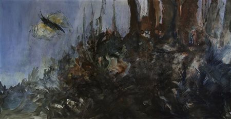 Sergio Serper 1930-1995 "Omaggio a Celiberti" cm. 145x280 - olio su tela...