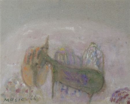 Anton Zoran Music Gorizia 1909-2005 "Collina dalmata" (1966) cm. 33x41 - olio...