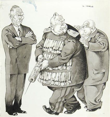 Gigi Vidris 1897-1976 "Dignità" cm. 37x36 - tempera su carta Firmato alto a...