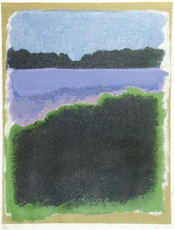 Carlo Mattioli 1911-1994 "Campo di lavanda" cm. 70x55 - serigrafia...