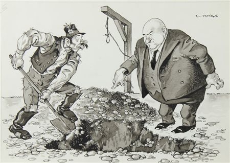 Gigi Vidris 1897-1976 "Industria pesante anche in Ungheria" cm. 24x35 -...