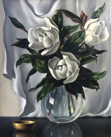 Romeo Marsi Pola 1909-Trieste1944 "Magnolie" cm. 70x60 - olio su compensato...