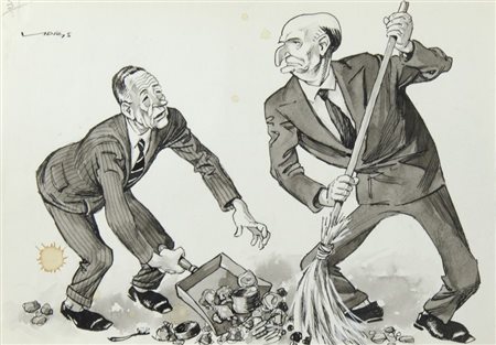 Gigi Vidris 1897-1976 Lotto di 3 tempere su carta raffiguranti personaggi,...