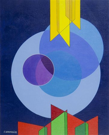 Luigi Veronesi 1908-1988 "Composizione PH3" (1988) cm. 50x40 - olio su tela...