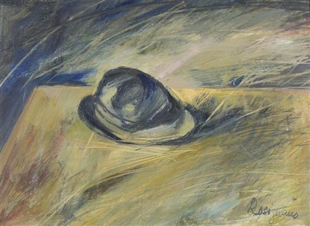 Livio Rosignano Pinguente (Pola) 1924-2015 "Cappello sul tavolo" cm. 30x40 -...