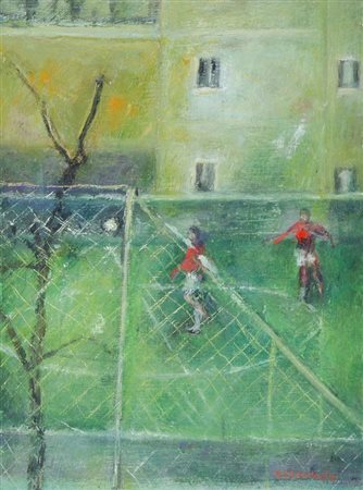 Livio Rosignano Pinguente (Pola) 1924-2015 "Unione" cm. 40x30 - olio su tela...