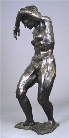 Proteo Hirst 1930-1985 "Senso" h. cm. 143 - scultura in bronzo a patina marrone