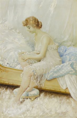 Federica Oliva Pittore del XIX secolo "Giovane ballerina" cm. 105x70 - olio...