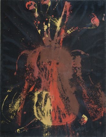 Pierre Fernandez Arman 1928-2005 "Superfici liriche" (1976) cm. 65x50 - olio...