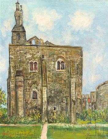 MAURICE UTRILLO (Parigi 26/12/1883 - Dax 05/11/1955) Le Chateau et la vierge...