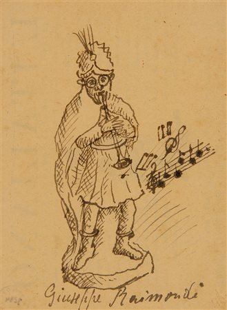 GIORGIO MORANDI (1890 - 1964) A Caricatura di Giuseppe Raimondi, 1930...