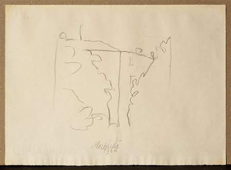 GIORGIO MORANDI (1890 - 1964) Paesaggio, 1962 matita su carta, cm 24x33...