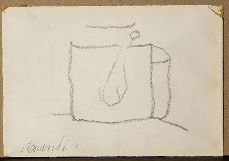 GIORGIO MORANDI (1890 - 1964) Natura morta, 1963 matita su carta, cm 16,5x24...