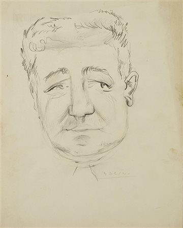 MARINO MARINI (1901 - 1980) Ritratto maschile grafite su cartoncino, cm...