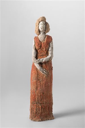 MARINO MARINI (1901 - 1980) Piccola figura terracotta policroma, h cm 22,3...