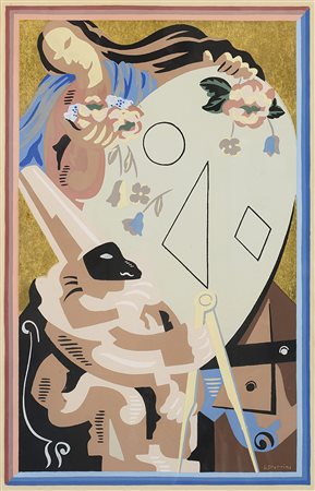 GINO SEVERINI (1883 - 1966) Epilogue, Sedicesima tavola per Fleurs et masques...