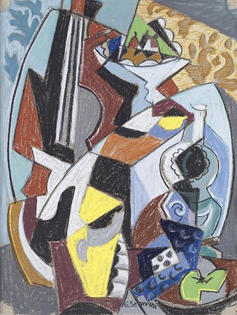 GINO SEVERINI (1883 - 1966) Le violon, 1949 pastello su carta pesante, cm...