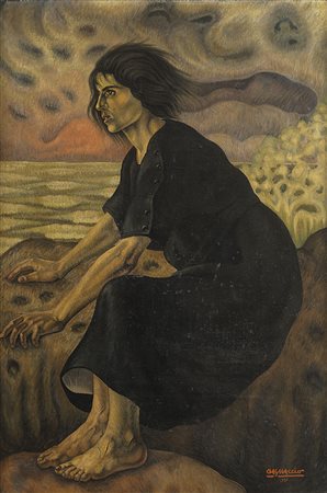 CAGNACCIO DI SAN PIETRO (1897 - 1946) La tempesta (Terribile attesa), 1920...