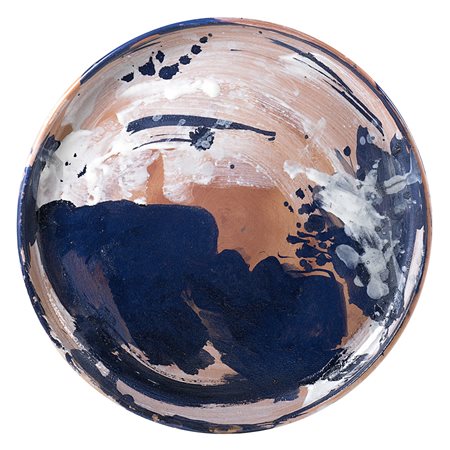 ENRICO BAJ (1924 - 2003) Senza titolo, 1953 tecnica mista su terracotta...