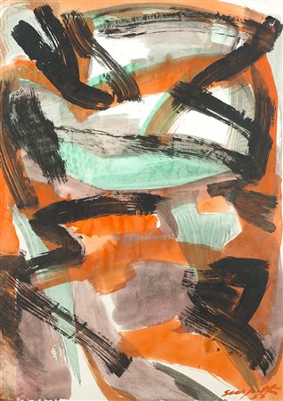 SALVATORE SCARPITTA (1919 - 2007) Senza titolo, 1956 tempera e tecnica mista...