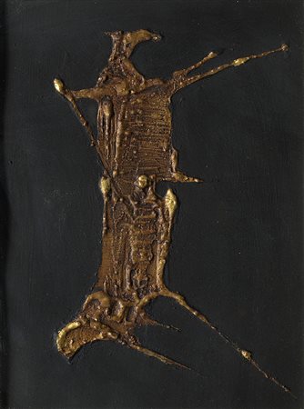 ELIO MARCHEGIANI (1929) Totem, 1962 tecnica mista su cartoncino, cm 29.5 x...