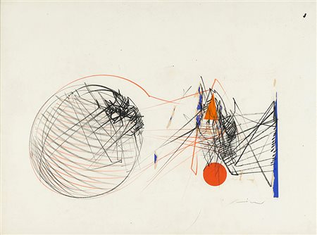 EMILIO SCANAVINO (1922 - 1986) Senza titolo, 1968 matita grassa, pastello e...