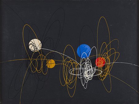 ROBERTO CRIPPA (1921 - 1972) Spirali, 1951 olio su tela, cm 60x80 Firmato in...