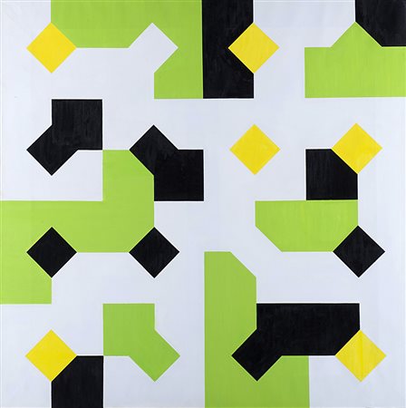 BRUNO MUNARI (1907 - 1998) Senza titolo, 1987 olio su tela, cm 100x100...