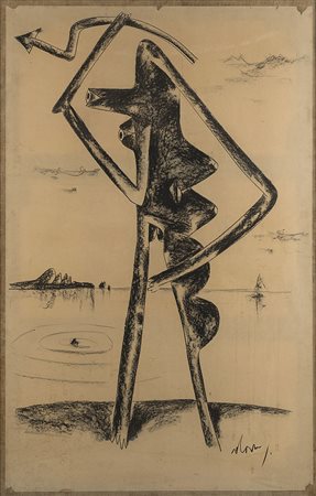 GIANNI DOVA (1925 - 1991) Senza titolo (figura), fine anni '50 - inizio anni...