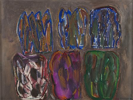 PIETRO CONSAGRA (Mazara del Vallo 1920 - Milano 2005) Senza titolo, 1996 olio...