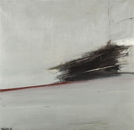 TINO VAGLIERI (1929 - 2000) Oggetto, 1958 olio su tela, cm 98x101,5 Firmato e...