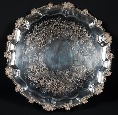 Milano, post 1968 Salver Argento 925 2,9x27,8 cm; 1368 g Salver in argento...