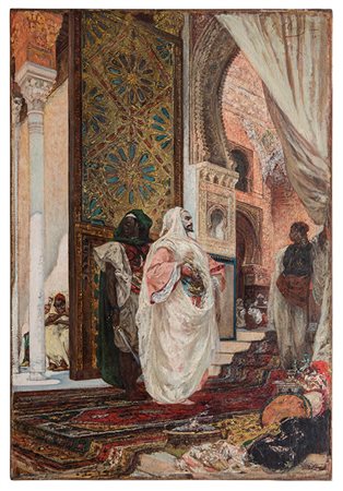 Georges Jules Victor Clairin (1843 -1919) Ingresso nell’Harem Olio su tela...