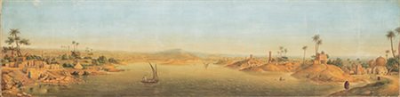 Inghilterra (?) Il Nilo, 1830-1850 ca. Matita, acquerello, tempera e punta...
