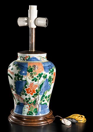 Cina Vaso del tipo 'giara da ginger', con decoro benaugurante Porcellana a...