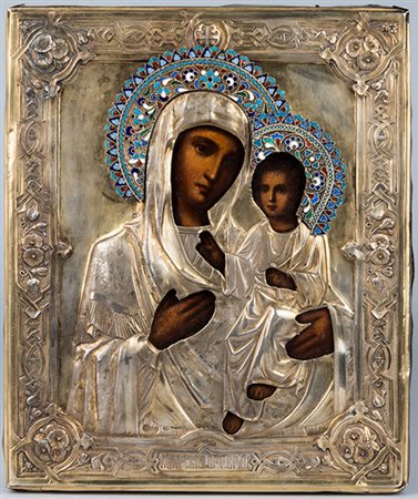 Iconografo e argentiere russi e saggiatore non identificato, XIX secolo Madre...