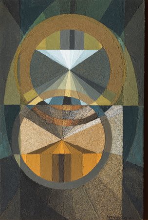 Enzo Benedetto PROSPETTIVE SPAZIALI N.4 tecnica mista su tavola, cm 46x30...