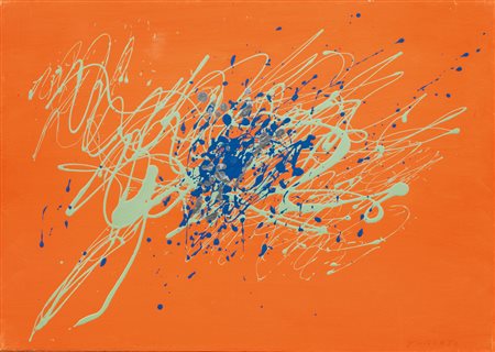 Giulio Turcato ITINERARI olio su tela, cm 50x70 firmato sul retro: firmato...