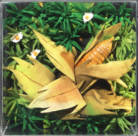 Piero Gilardi GRANOTURCO poliuretano espanso policromo entro teca in...