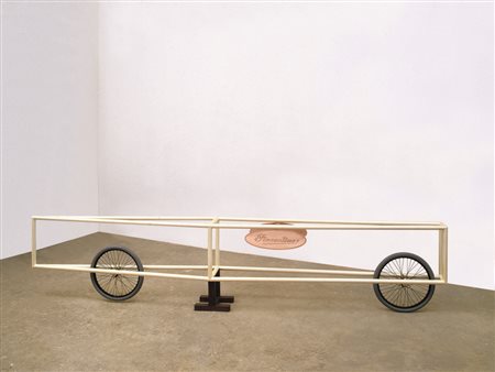 Gianni Piacentino YELLOW-IVORY PEARLESCENT FRAME VEHICLE WITH COPPER SIGNED...