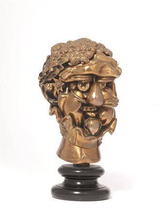 Miguel Berrocal OMAGGIO AD ARCIMBOLDO metallo, h cm 29; es. 403/1.000 firmato...
