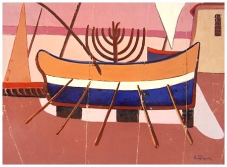 EUGENIO PIERACCINI 1922 - 1980 Senza titolo Olio su tela 47 x 65,5. Firma in...