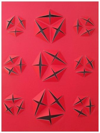 GIANLUCA PIACCIONE 1971 Open Red Acrilico su doppia tela tesa su tavola 40 x...