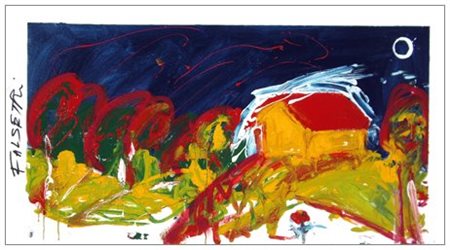 MASSIMO FALSETTI 1955 Senza titolo 2005 Olio su tela 70 x 120. Firma a s.;...