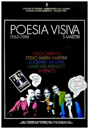 SARENCO 1945 Poesia visiva 5 maestri 1988 Collage 98,5 x 69. Sul verso...